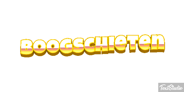 Boogschieten Tekst effect