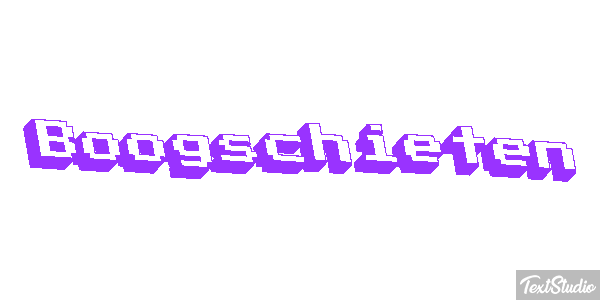 Boogschieten Tekst effect