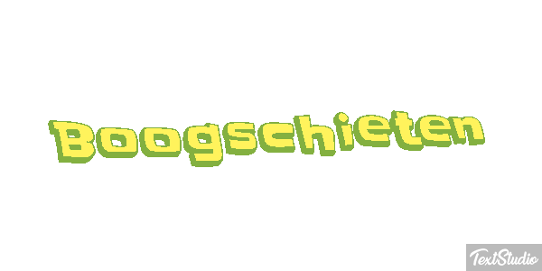 Boogschieten Tekst effect
