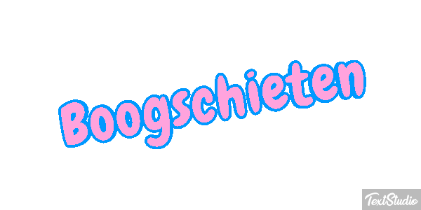 Boogschieten Tekst effect