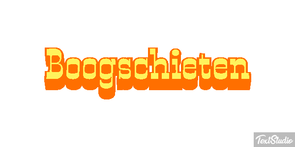 Boogschieten Tekst effect