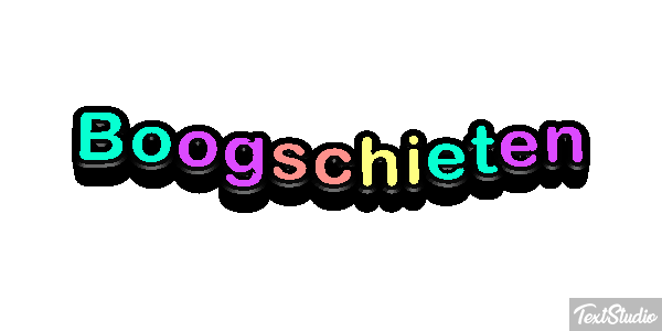 Boogschieten Tekst effect