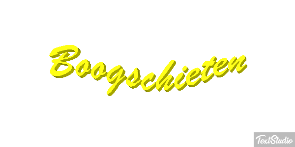 Boogschieten Tekst effect