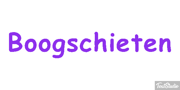 Boogschieten Tekst effect