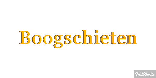 Boogschieten Tekst effect
