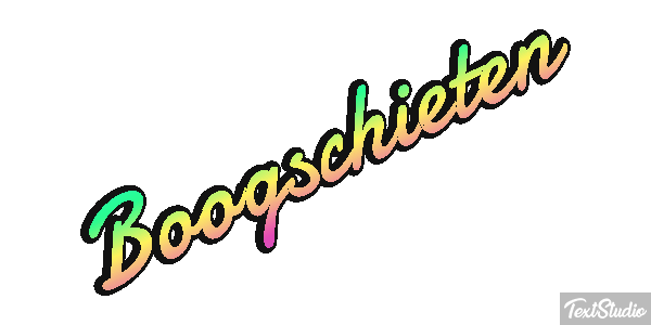 Boogschieten Tekst effect