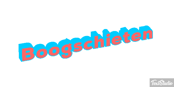 Boogschieten Tekst effect