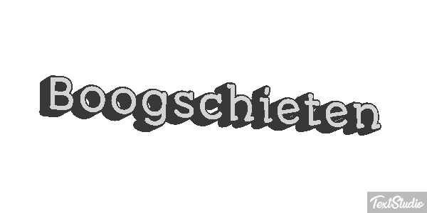 Boogschieten Tekst effect