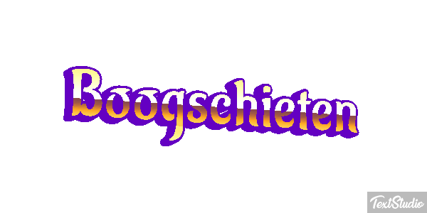 Boogschieten Tekst effect