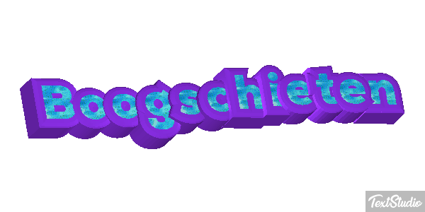 Boogschieten Tekst effect