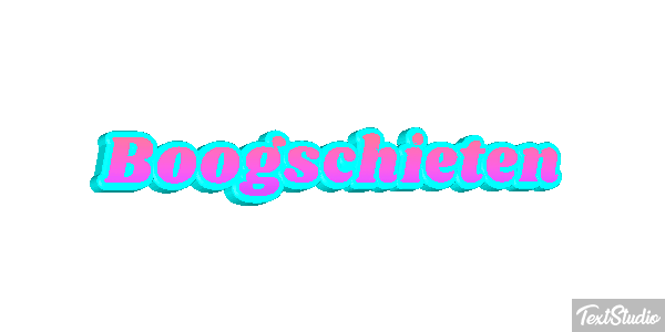 Boogschieten Tekst effect