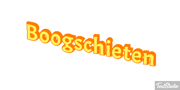 Boogschieten Tekst effect
