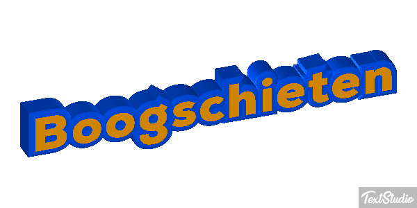 Boogschieten Tekst effect
