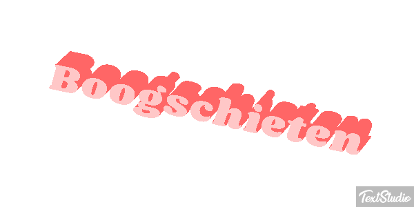 Boogschieten Tekst effect