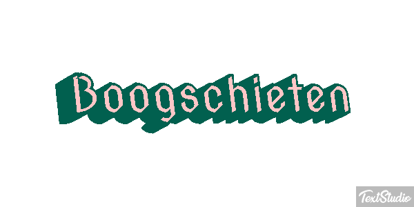 Boogschieten Tekst effect