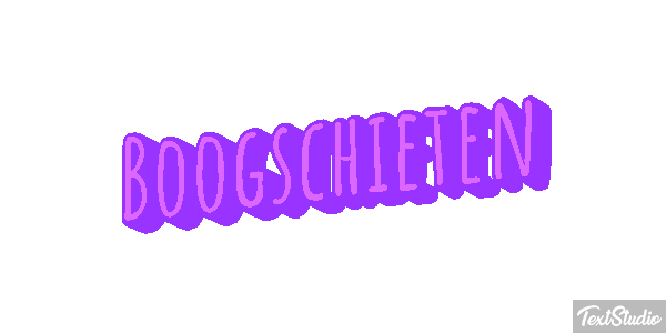 Boogschieten Tekst effect