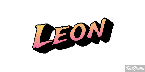 León Efecto de texto