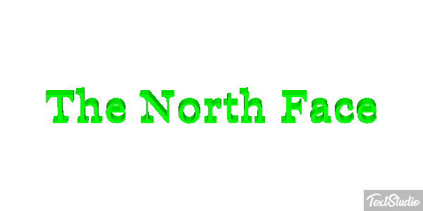 The North Face Tekst effect