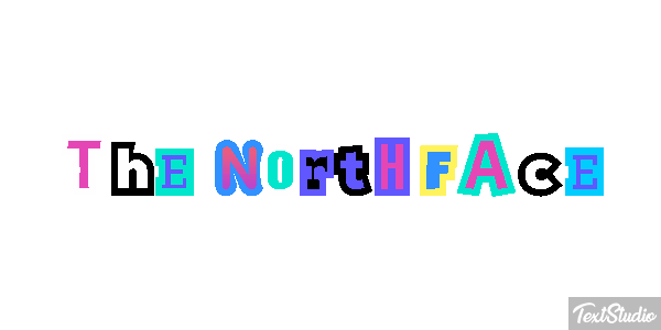 The North Face Tekst effect