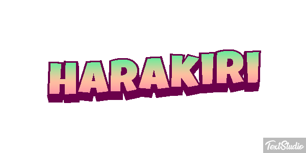 Harakiri Metin efekti