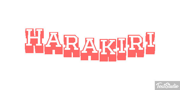 Harakiri Metin efekti