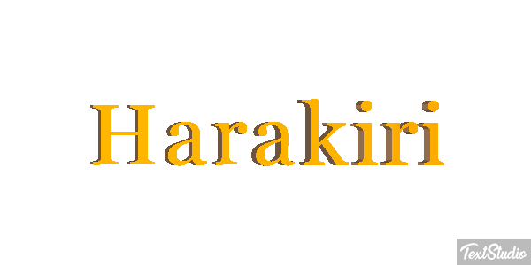 Harakiri Metin efekti