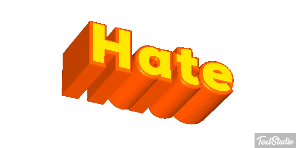 Hate Effetto testo
