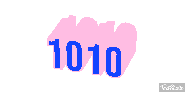 1010 Text effect