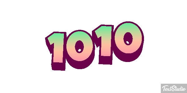 1010 Text effect