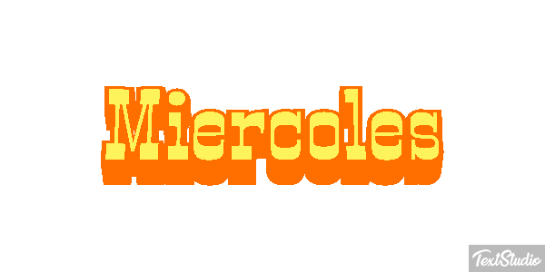 Miércoles Efecto de texto