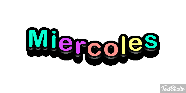 Miércoles Efecto de texto