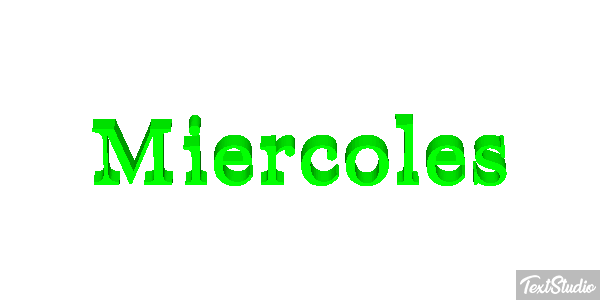 Miércoles Efecto de texto