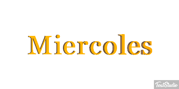 Miércoles Efecto de texto