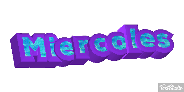 Miércoles Efecto de texto