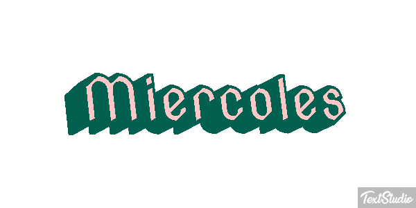 Miércoles Efecto de texto