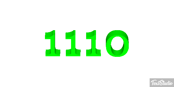 1110 Text effect