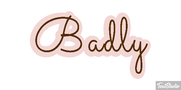 Badly Text effect