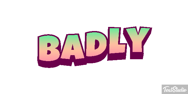 Badly Text effect