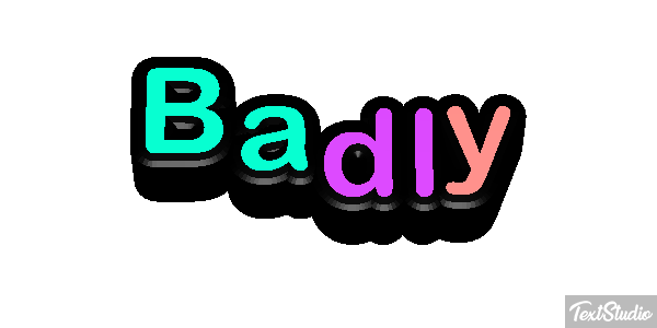 Badly Text effect