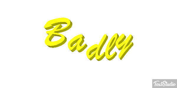 Badly Text effect