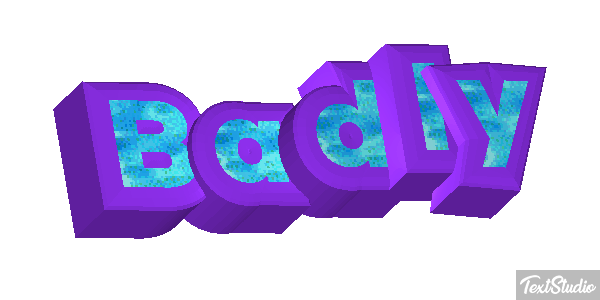 Badly Text effect