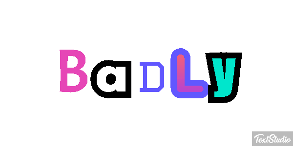 Badly Text effect