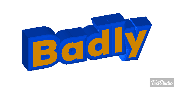 Badly Text effect