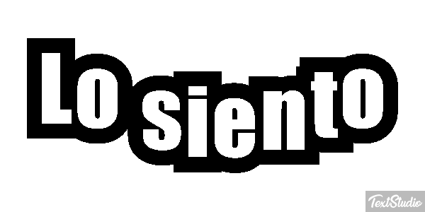 Lo siento Tekst effect