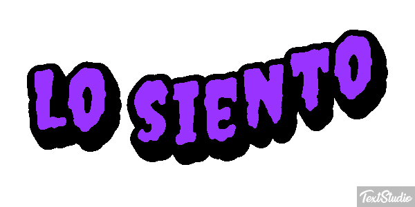 Lo siento Tekst effect