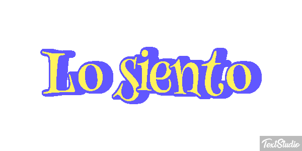Lo siento Tekst effect