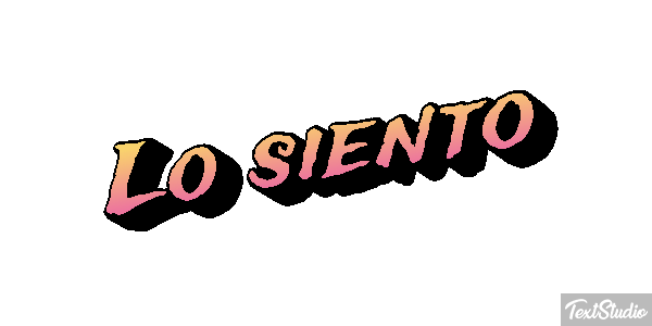 Lo siento Tekst effect