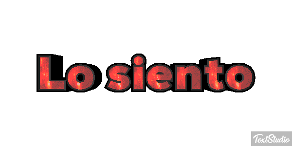 Lo siento Tekst effect