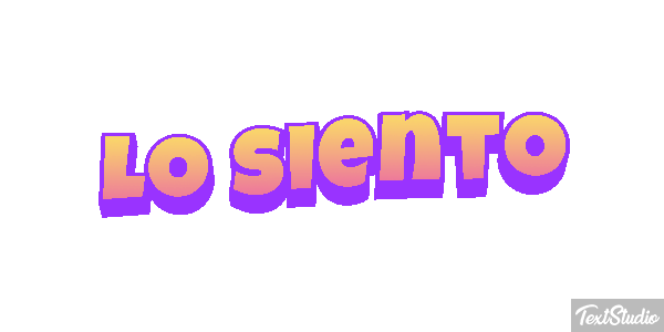 Lo siento Tekst effect