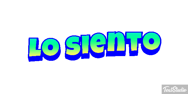 Lo siento Tekst effect